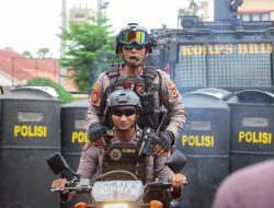 Tingkatkan Kesiapsiagaan, Polres Bone Gelar Latihan Dalmas Gabungan Bersama Brimob