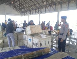 Personel Satpolairud Polres Bone Lakukan Pengamanan Aktivitas Bongkar Muat Ikan
