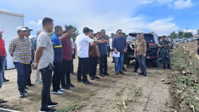 Kapolres Bone Dampingi Kapolda Sulsel Lakukan Pengecekan Lokasi Persiapan Panen Raya Jagung Oleh Mentan dan Kapolri