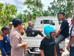 Respon Cepat, Personel Polsek Barebbo Datangi TKP Laka Lantas