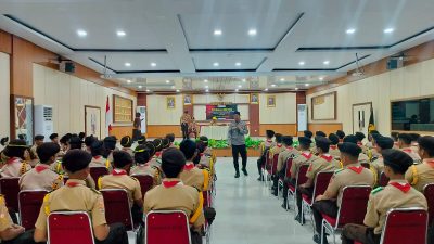 Aiptu Muhammad Anas Berikan Materi pada Technical Meeting Penerimaan Anggota Baru Saka Bhayangkara Bone