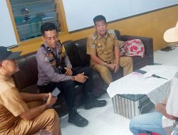 Sambangi Kantor Kelurahan Apala, Bhabinkamtibmas Jalin Koordinasi Penunjukan Agen Kamtibmas