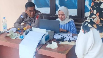 Satlantas Polres Bone Gelar Pelayanan Samsat Keliling di Dua Boccoe