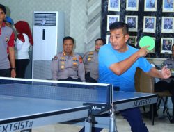 Semarak Pertandingan Tenis Meja Antar PJU dan Satker Warnai Peringatan Hari Bhayangkara ke-79 di Polda Sulsel