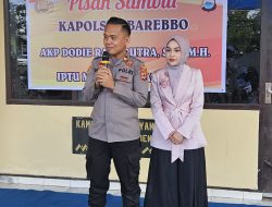 Lepas Sambut Kapolsek Barebbo, AKP Dodie Serahkan Tongkat Komando kepada Iptu Muhammad Arif