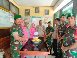 HUT Bhayangkara ke-79, Polsek Bontocani Dapat Kejutan dari Koramil 0720 Bontocani