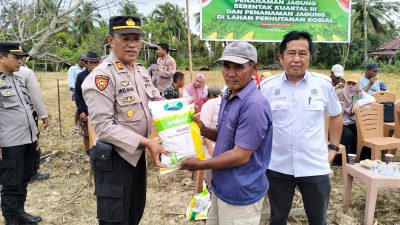 Dukung Swasembada Pangan, Polsek Dua Boccoe dan Forkopimcam Laksanakan Penanaman Jagung Serentak Kuartal III