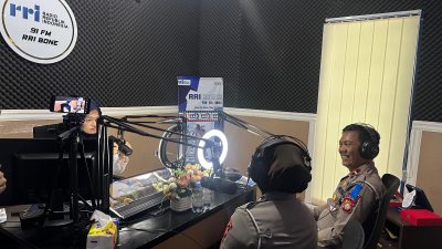 Satlantas Polres Bone Sosialisasi Ops Patuh Melalui Dialog Interaktif di RRI Bone