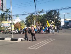 Jaga Kamseltibcar Lantas, Satlantas Polres Bone PAM Unjuk Rasa
