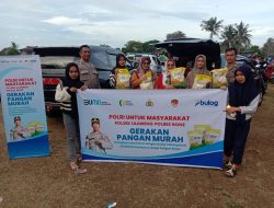 Polsek Ulaweng Gelar Gerakan Pangan Murah di Lapangan Bola Tacipi