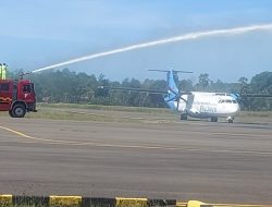 Launching Penerbangan Bersubsidi di Bandara Arung Palakka Bone, Kapolsek Awangpone Turut Hadir