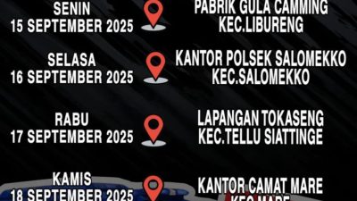 Satlantas Polres Bone Rilis Jadwal Layanan SIM Keliling Tanggal 15-19 September 2025