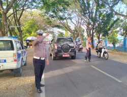 Polantas Bone Laksanakan Gatur Pagi, Wujudkan Kamseltibcar Lantas di Jam Sibuk
