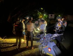 Pastikan Kota Bone Aman Kondusif, Samapta Polres Bone  Tingkatkan Patroli Blue Ligth 
