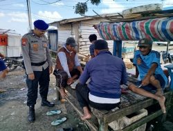 Sambang di Areal PPI Lonrae, Anggota Satpolairud Polres Bone Sampaikan Himbauan Kamtibmas