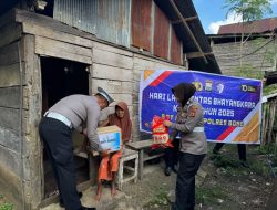 Peringati HUT Lalu Lintas ke 70, Satlantas Polres Bone Gelar Baksos ke Warga Kurang Mampu
