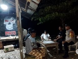 Upaya Harkamtibmas, Bhabinkamtibma Laksanakan Kegiatan Pembinaan Pos Satkamling