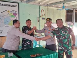 Sinergi TNI-Polri, Polsek Ajangale Beri Ucapan Selamat HUT TNI ke-80 di Koramil 1407-01 Ajangale