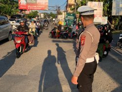 Jaga Kamseltibcar Lantas, Polantas Bone Atur Lalu Lintas Sore