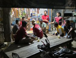 Personel Samapta Polsek Tanete Riattang Laksanakan Patroli Malam, Sampaikan Imbauan Kamtibmas