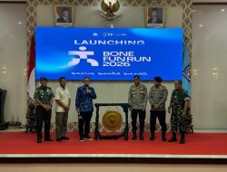 Kapolsek Tanete Riattang Tunjukkan Dukungan Polri dalam Launching Bone Fun Run 2026