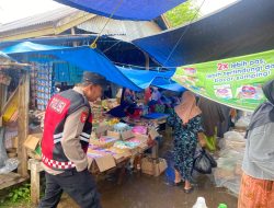 Personel Polsek Patimpeng Laksanakan Patroli di Pasar, Ciptakan Rasa Aman 