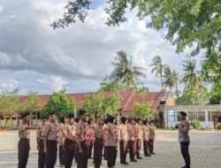 Pelatihan PBB di SMAN 4 Bone, Kanit Samapta Bripka Mudiansar Beri Pembinaan Calon Penegak Bantara