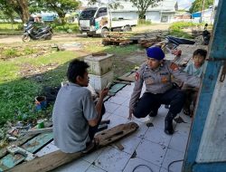 Upaya Jaga Kamtibmas Kondusif, Satpolairud Polres Bone Lakukan Sambang di Pesisir PPI Lonrae
