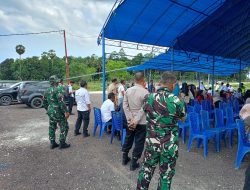 Sinergitas Polsek Awangpone dan Koramil Laksanakan Pengamanan Konsultasi Pengadaan Runway Bandara Arung Palakka