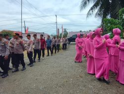 Kapolsek Salomekko Terima Kunjungan Kerja Kapolres Bone dan Ketua Bhayangkari Cabang Bone