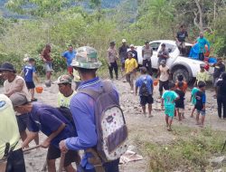 Sebagai Penggerak, Kapolsek Bontocani Pantau Perbaikan Jalan Penghubung Desa di Erecinnong. Program Inovasi Berbasis Swadaya