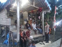 Bhabinkamtibmas Melaksanakan Pembinaan Satuan Keamanan Lingkungan di Dusun Polewali