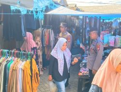 Pantau Aktivitas Mayarakat di Pasar Palattae, Samapta Polsek Kahu Pengaturan dan Pengamanan