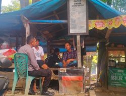 Pembinaan Pos Satkamling, Bhabinkamtibmas Dorong Lingkungan Pasar Tetap Kondusif