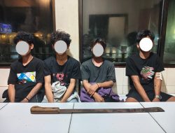 Tim Opsnal Reskrim Polsek Tanete Riattang Amankan Empat Terduga Pelaku Tawuran di Terminal Palakka