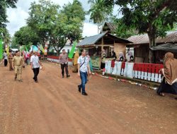 Polsek Patimpeng Hadiri Penilaian Lomba Lingkungan Bersih 
