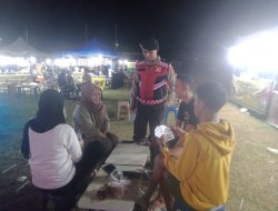 Berikan Rasa Aman, Anggota Polsek Kajuara Patroli dan Pengamanan Pasar Malam