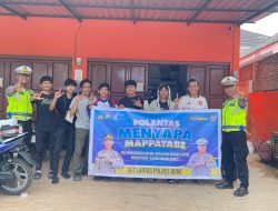 Polantas Menyapa Mappatabe Satlantas Polres Bone Edukasi Kurir di Hari Ke-7 Ops Keselamatan