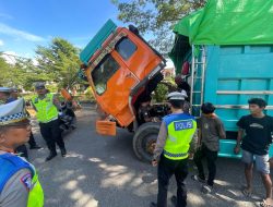 Satlantas Polres Bone dan Dishub Gelar Ramp Cek Pastikan Truk Angkutan Barang Aman Beroperasi