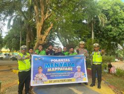 Polantas Menyapa Mappatabe Satlantas Polres Bone Ajak Ojol Jaga Keselamatan Lalu Lintas