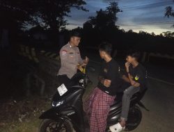 Polsek Mare Patroli Malam, Ingatkan Anak-Anak Hindari Perang Sarung dan Balap Liar