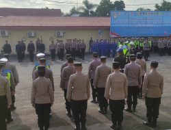 Kapolsek Salomekko Hadiri Apel Gelar Pasukan Operasi Ketupat 2026 di Polres Bone