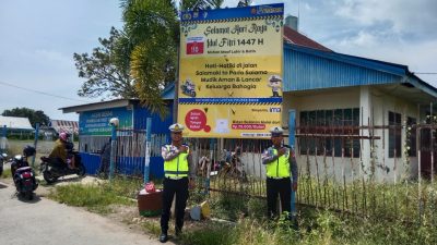 Satlantas Polres Bone Pasang Spanduk Imbauan Antisipasi Kecelakaan