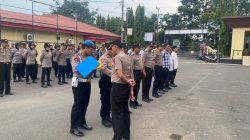 Apel Pagi Pasca Idul Fitri 1447 H, Kabag Log Polres Bone Lakukan Pengecekan Kehadiran Personel