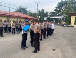 Apel Pagi Pasca Idul Fitri 1447 H, Kabag Log Polres Bone Lakukan Pengecekan Kehadiran Personel