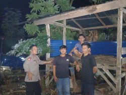 Cegah Gangguan Kamtibmas, Polsek Patimpeng Rutin Sambangi Satkamling