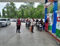 Kapolsek dan Kanit Samapta Polsek Ulaweng Lakukan Pemantauan di SPBU Pertamina