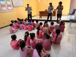 Polsek Tellu Siattinge Terima Kunjungan Pelajar TK Tellu Massiattie