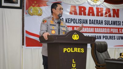 Kapolda Sulsel Berikan Pengarahan kepada Personel Polres Luwu Utara, Tekankan Profesionalitas dan Disiplin Anggota