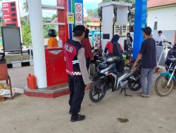 Kapolsek Tekankan Antisipasi Gangguan Kamtibmas, Kanit Patroli Polsek Lamuru Pantau SPBU